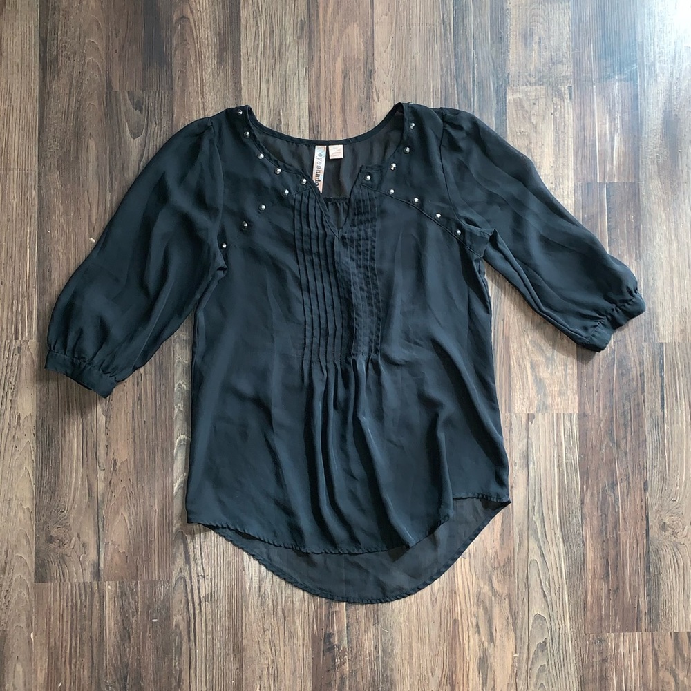 Black Sheer Top